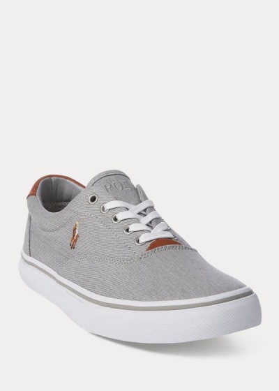 Zapatillas Polo Ralph Lauren Hombre Grises - Thorton Washed Twill - FRHUY9062